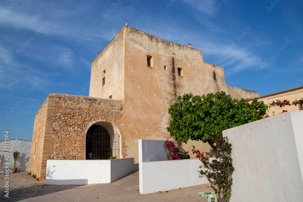Stone castle on a Mediterranean island