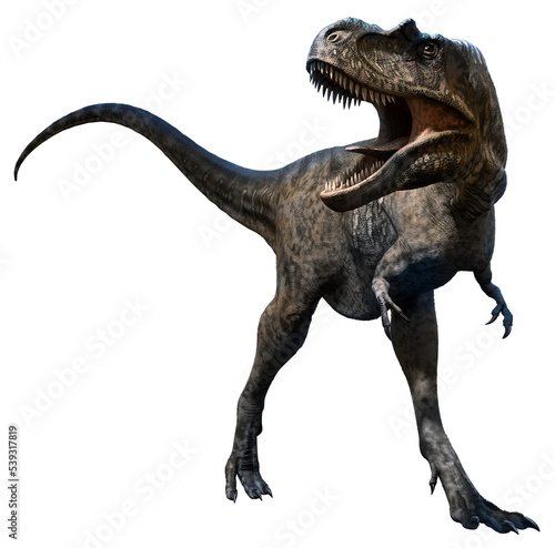 Albertosaurus from the Cretaceous era 3D illustration 