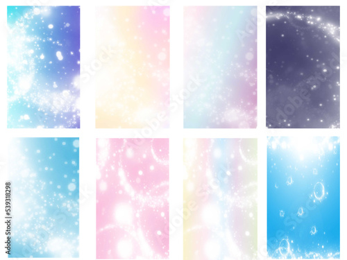 縦のキラキラ名刺壁紙セット