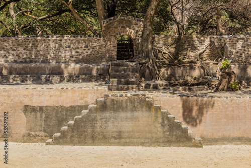 Steps to the tank of Fasilidas Bath in Gondar, Ethiopia photo