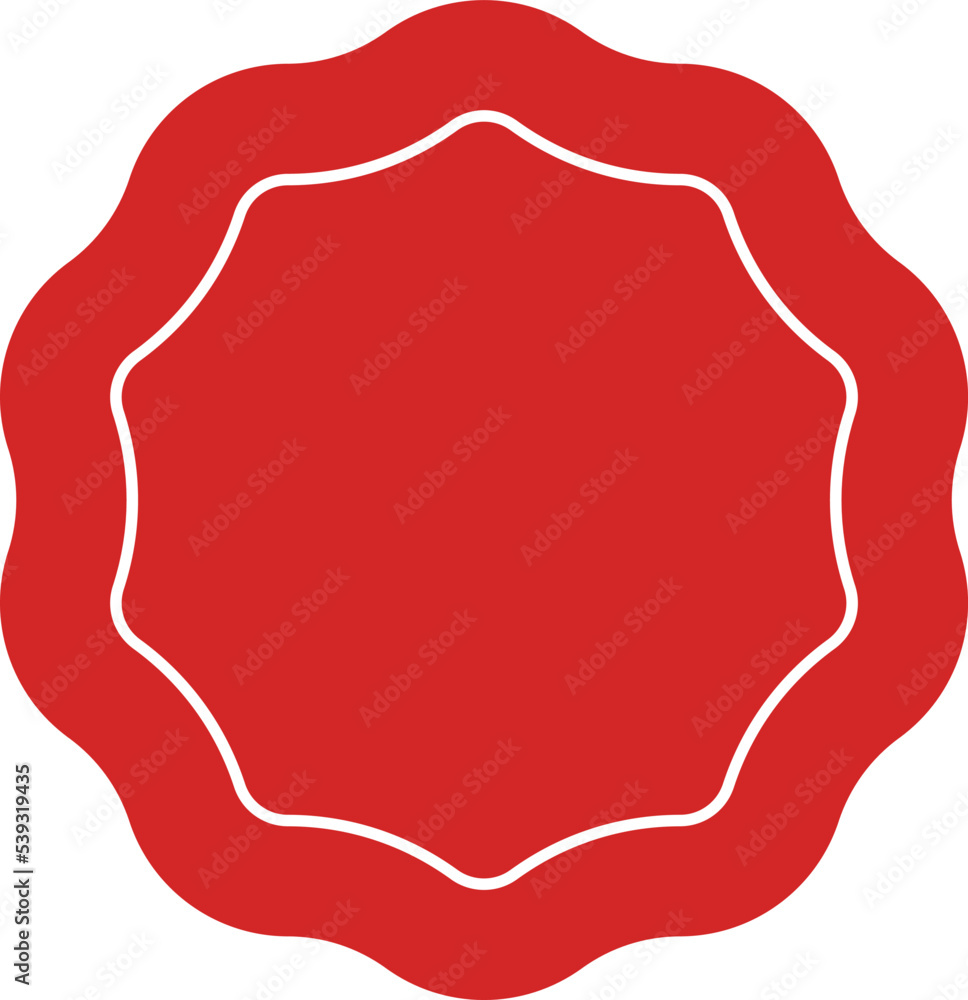 Set of red price sticker, sunburst badges icon. Stars shape with different number of rays. Red starburst speech bubble set or labels