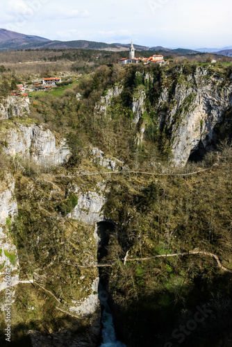 View of Velika Dolina village, Slovenia