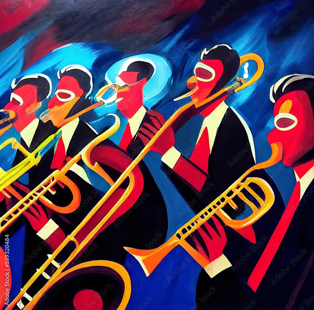 music illustration jazz digital art band background artwork 