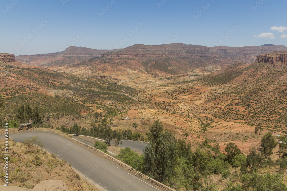 Landscape of Tigray region, Ethiopia