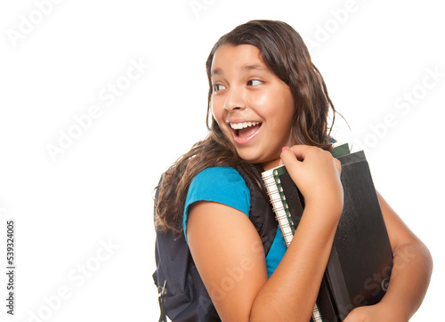 Excited Hispanic Girl with ...