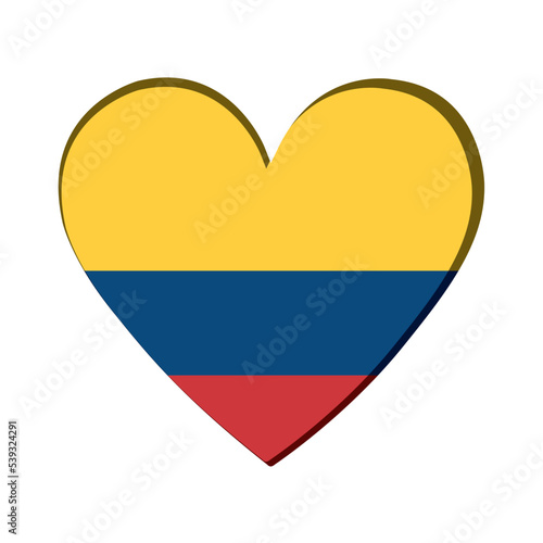 Free Download Isolated heart shape with the flag of Colombia Vector - GFXLoad