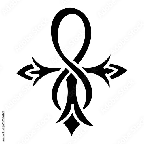 Egyptian ankh Key of life and infinity symbol	
