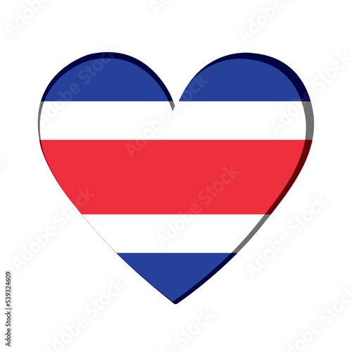 Free Download Isolated heart shape with the flag of Costa rica Vector - GFXLoad