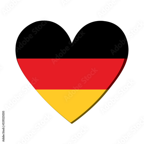 Isolated heart shape with the flag of Germany Vector Free Download Isolated heart shape with the flag of Germany Vector - GFXLoad