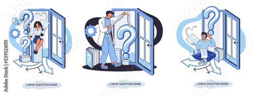 Ladge question mark metaphor. Problem and solution concept, question mark. Ask questions and receive answers. Online support center. Solving complex issues, why sign forum. FAQ frequently asked help
