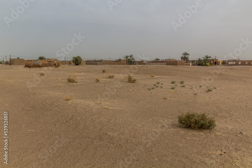 Nubian village on a sandy island in the river Nile near Abri, Sudan