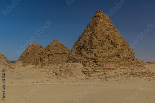 View of Niru pyramids near Karima  Sudan