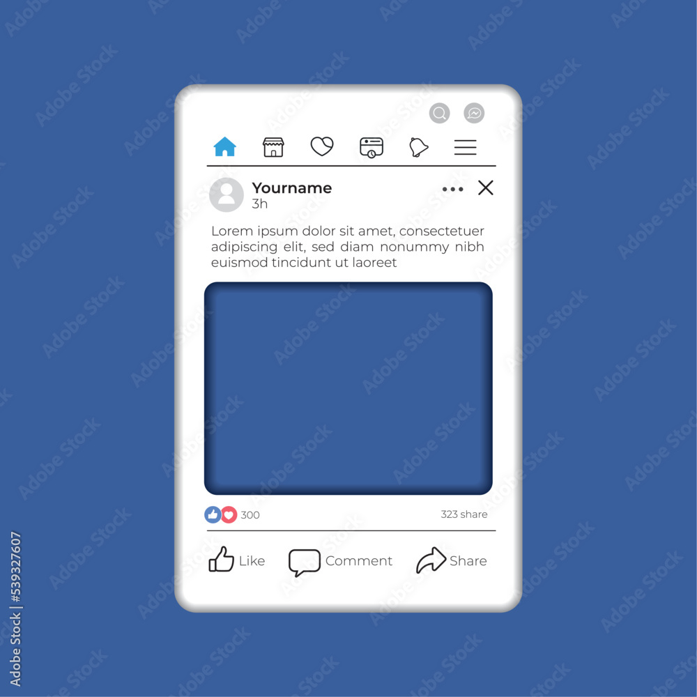 Mockup for social network Mobilephone app template Vector Mockup for social network Mobilephone app template Vector