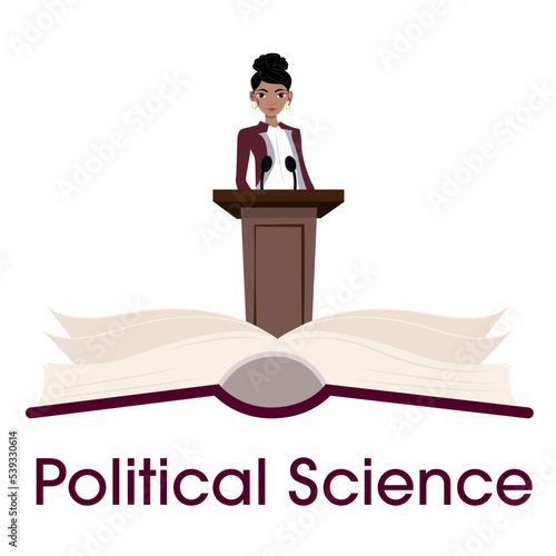 Political Science educational vector illustration graphic