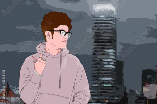 en la terraza de la ciudad