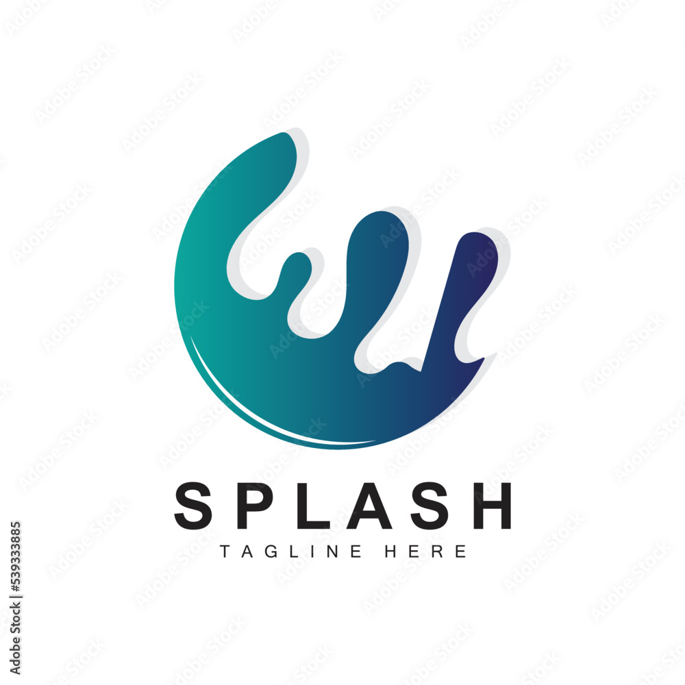 Splash Logo, Water Wave Icon, Bubble Vector, Water Logo Art, Template Illustration Splash Logo, Water Wave Icon, Bubble Vector, Water Logo Art, Template Illustration