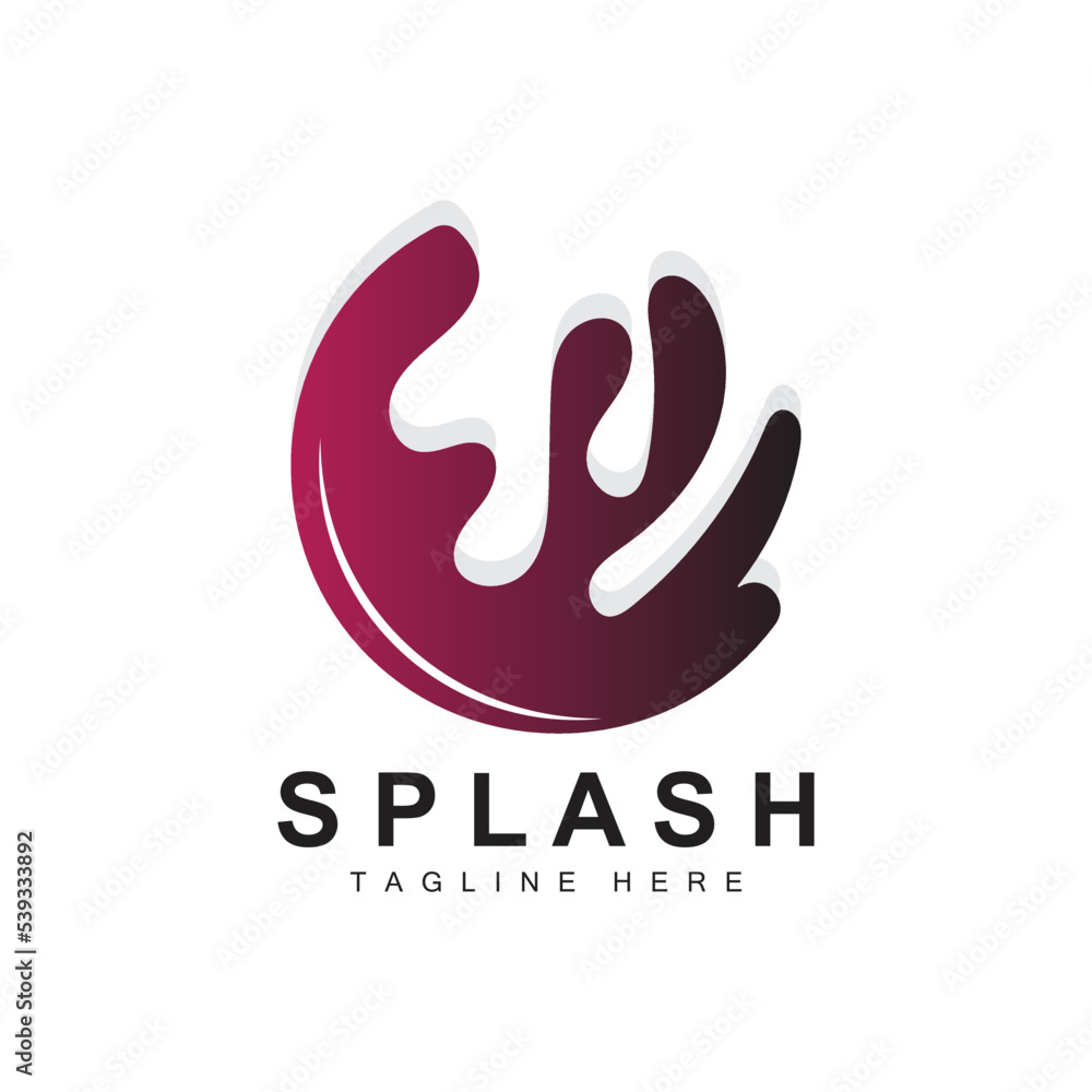 Splash Logo, Water Wave Icon, Bubble Vector, Water Logo Art, Template ...