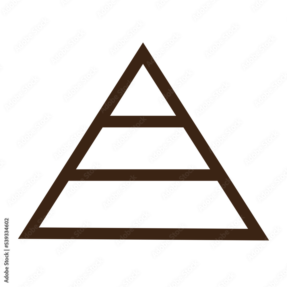 chart delination diagram graph pyramid schema icon