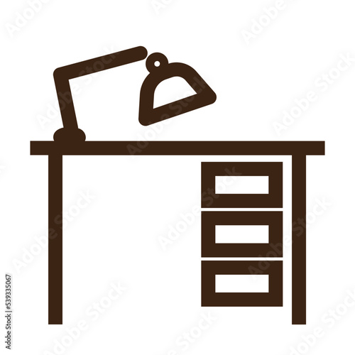 desk education homeoffice lamp school work icon