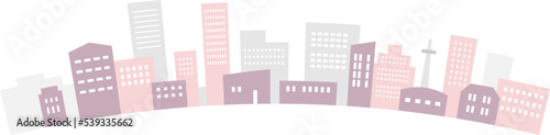 街の風景のベクターイラスト