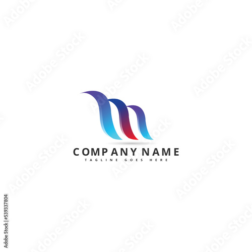 Free Download Creative And Minimalist Letter M Logo Design Icon, Editable In Vector Format In Gradient And White Color Background. - GFXLoad