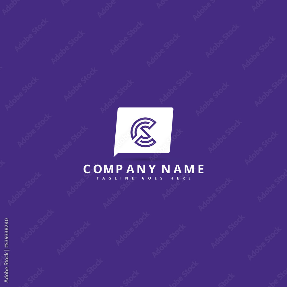 Letter C Vector Line Logo Design. Creative Minimalism Logotype Icon Symbol.
