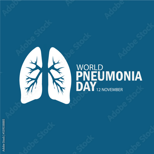 vector graphic of World Pneumonia Day good for World Pneumonia Day celebration. flat design. flyer design. flat illustration. Simple and elegant design