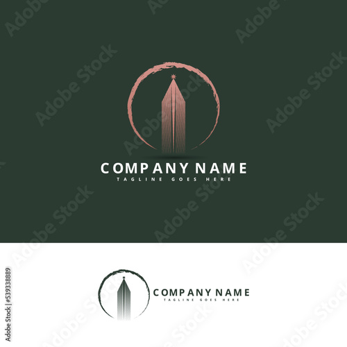 Real Estate Business Logo Template, Building, Property Development, and Construction Logo Vector Design Eps 10 with luxury gold color