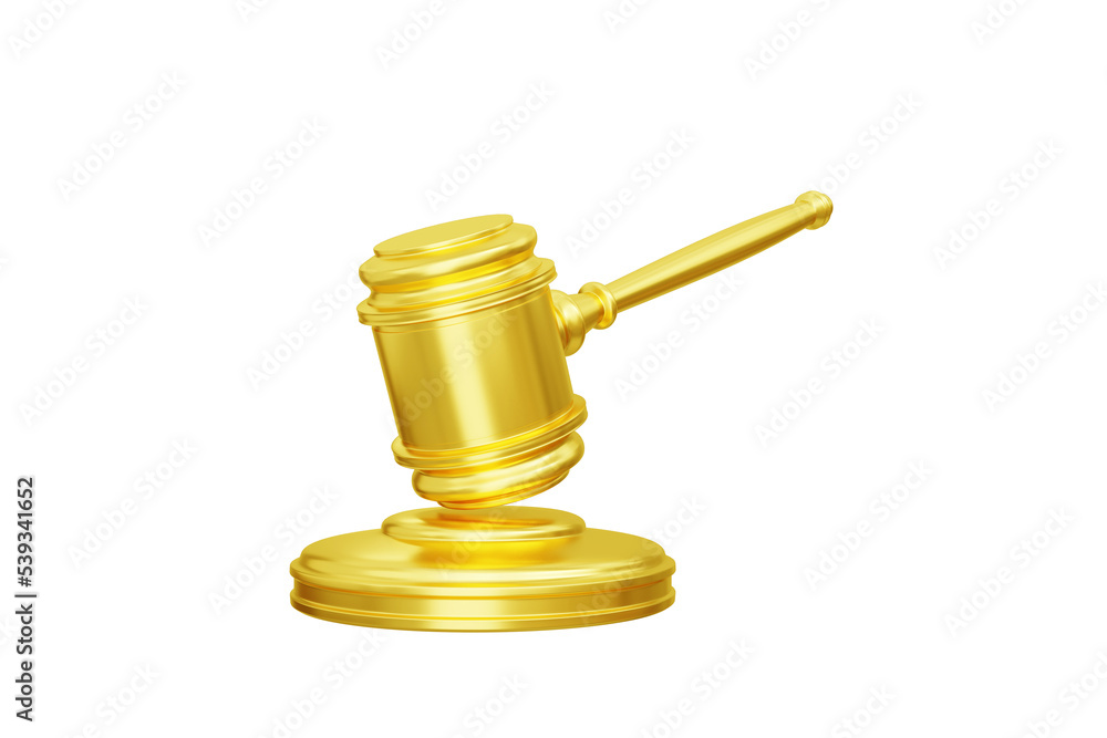 3d illustration of justice concept with judge's golden hammer of law icon on clipboard Professional Attorney Punishment Judgment Legal Counsel Lawyer Auction Judge Arbitration Court