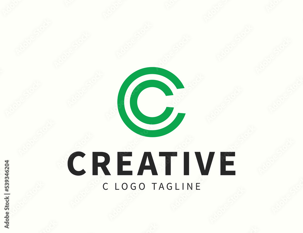C letter logo design template