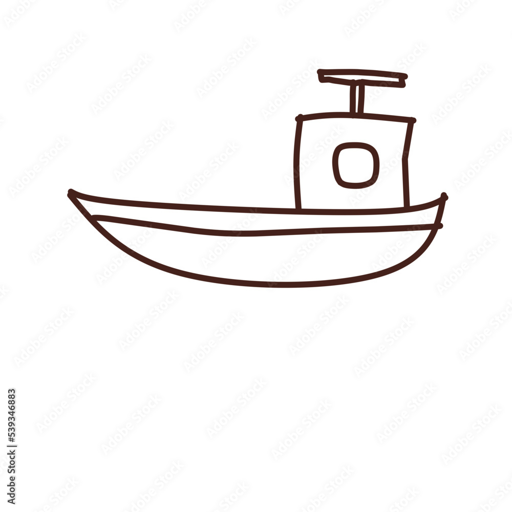 ship outline with children's drawing models ship outline with children's drawing models