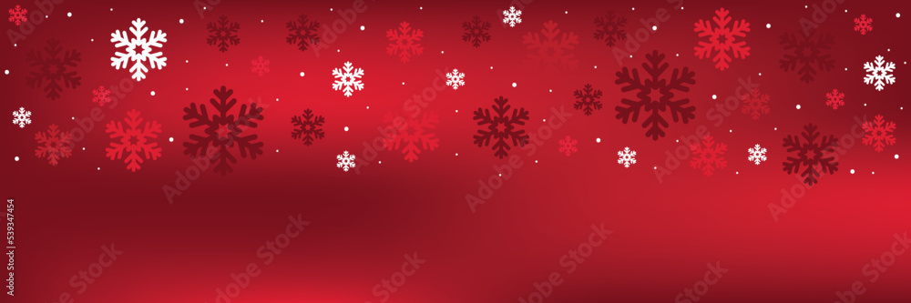 Snowflakes christmas banner background.