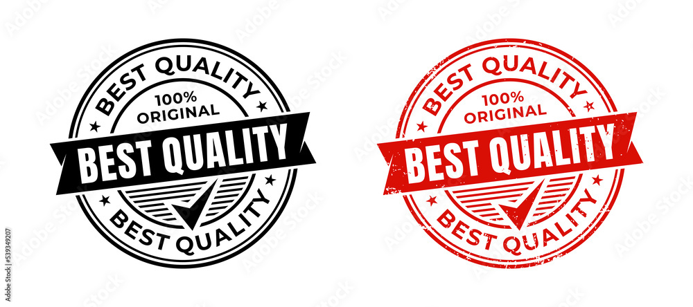 Best quality product label badge grunge stamp design. Vector grunge stamp