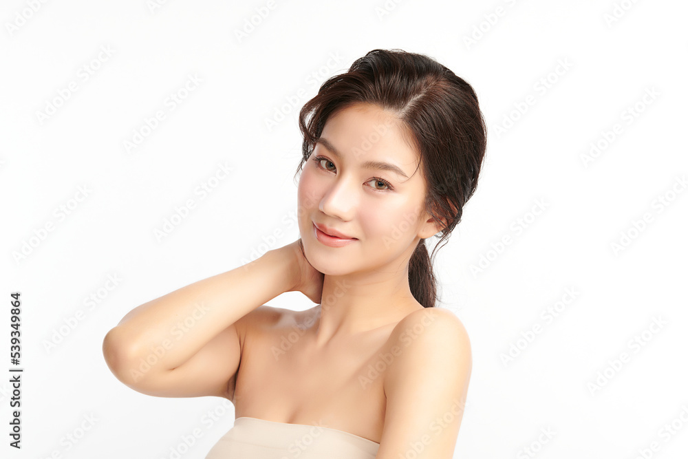 Beautiful young asian woman with clean fresh skin on white background, Face care, Facial treatment, Cosmetology, beauty and spa, Asian women portrait. Beautiful young asian woman with clean fresh skin on white background, Face care, Facial treatment, Cosmetology, beauty and spa, Asian women portrait.