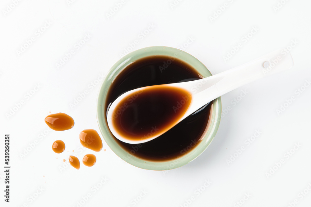 Bowl with traditional vinegar on white background. Stock Photo | Adobe ...