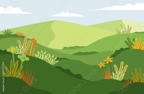 landscape vector wallpaper spring or autumn background