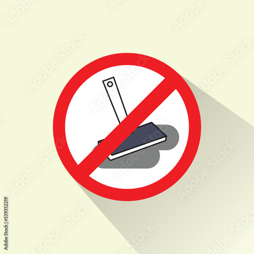 no mopping sign