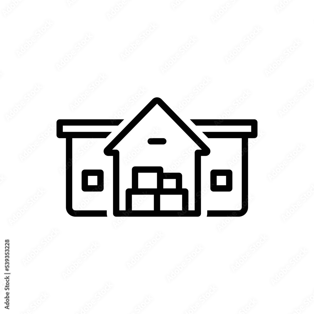 Black line icon for storage Black line icon for storage