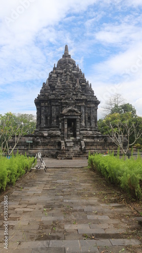 Bubrah Temple, this temple is a tourist destination in the international tourist area with Prambanan Temple. beautiful temple historical heritage. photo