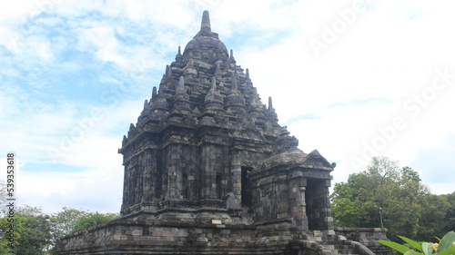 Bubrah Temple, this temple is a tourist destination in the international tourist area with Prambanan Temple. beautiful temple historical heritage. photo