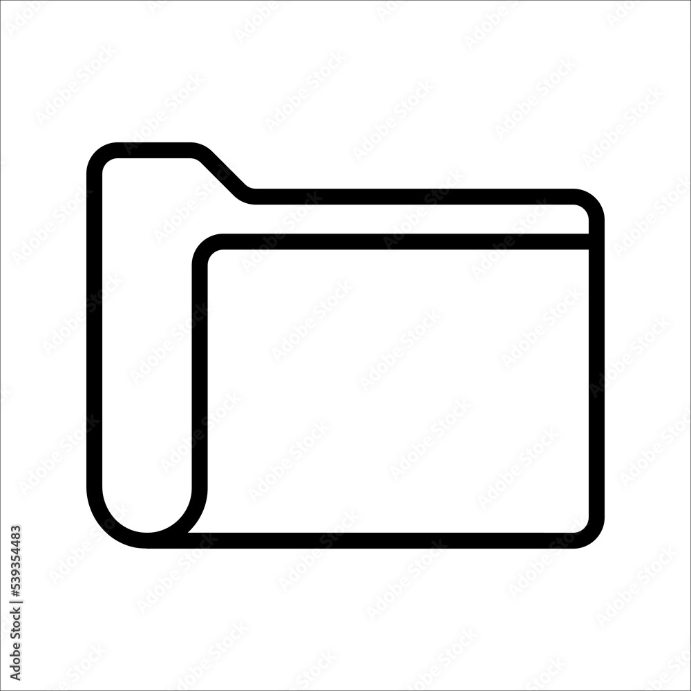Folder Icon Vector Line Design Template. Folder Icon in trendy flat style isolated on white background, Folder Icon Vector Line Design Template. Folder Icon in trendy flat style isolated on white background,