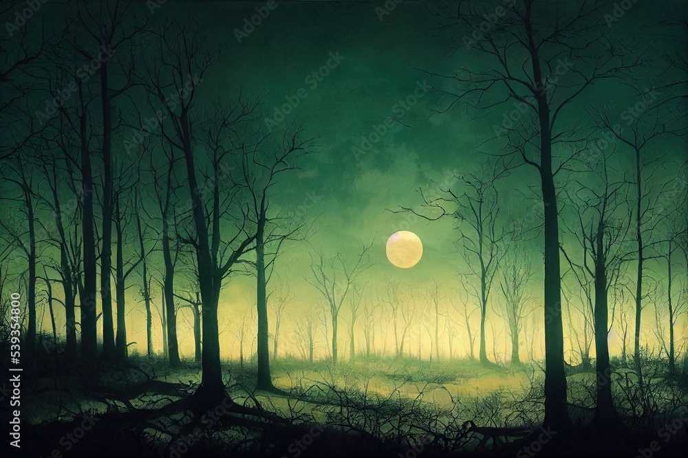 Artwork close up portrait evil medieval vampire woman bites tender cute