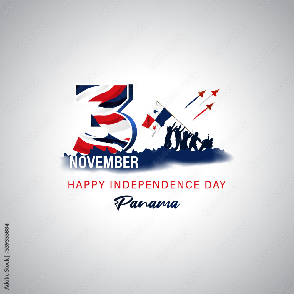 Vector illustration of Panama independence day banner