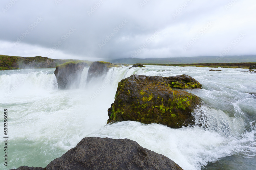 Godafoss falls in summer season view, Iceland