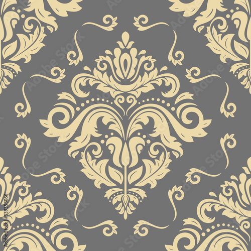 Golden orient classic pattern. Seamless abstract background with vintage elements. Orient background. Ornament for wallpaper and packaging