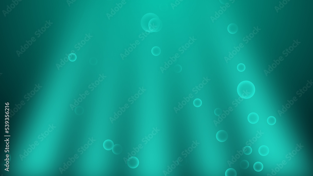 Air bubbles underwater, water bubbles. Computer generated loop-able underwater bubbles background.