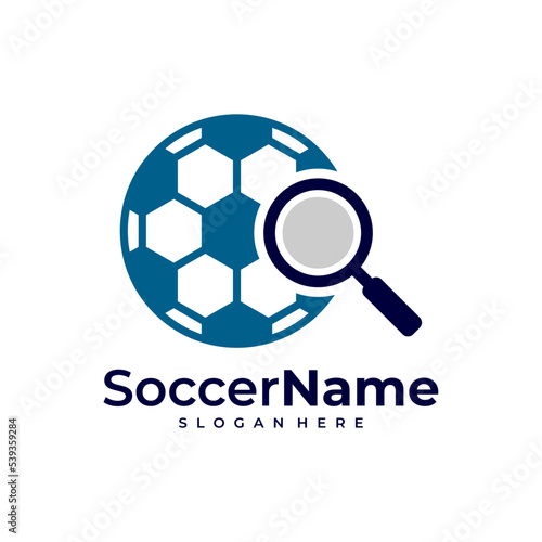 Find Soccer logo template  Football Find logo design vector