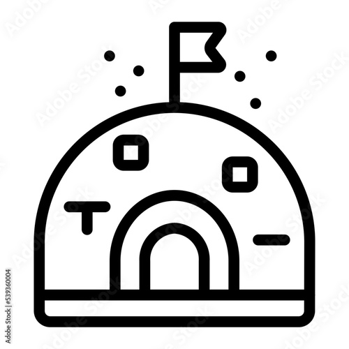 antarctica line icon