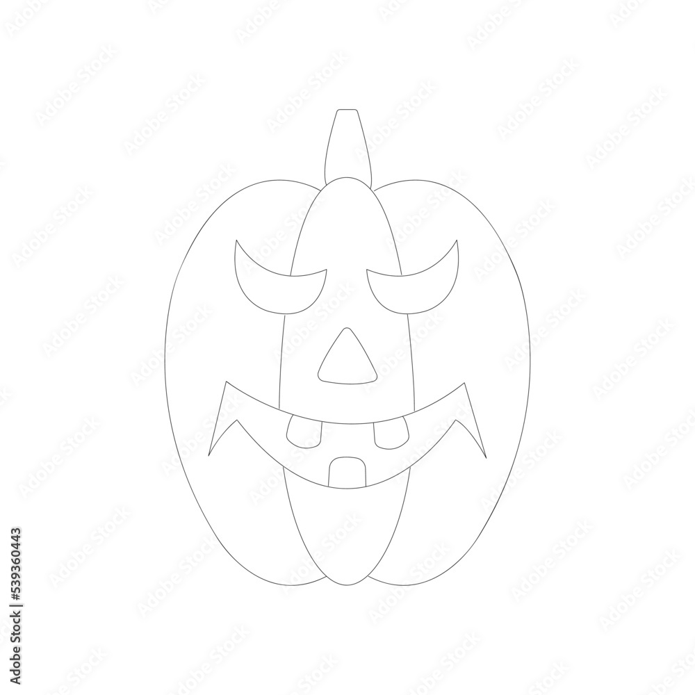 Vector illustration of Halloween Pumpkin isolated on white background. for home décor such as posters, wall art, tote bag, t-shirt print. Vector illustration of Halloween Pumpkin isolated on white background. for home décor such as posters, wall art, tote bag, t-shirt print.