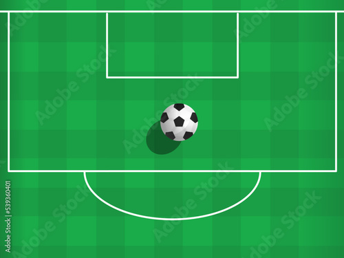 Soccer ball in the small area for penalty shot